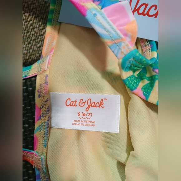 Floral Kids Swim Set by Cat & Jack - Multicolor and Blue - Picture 3 of 4